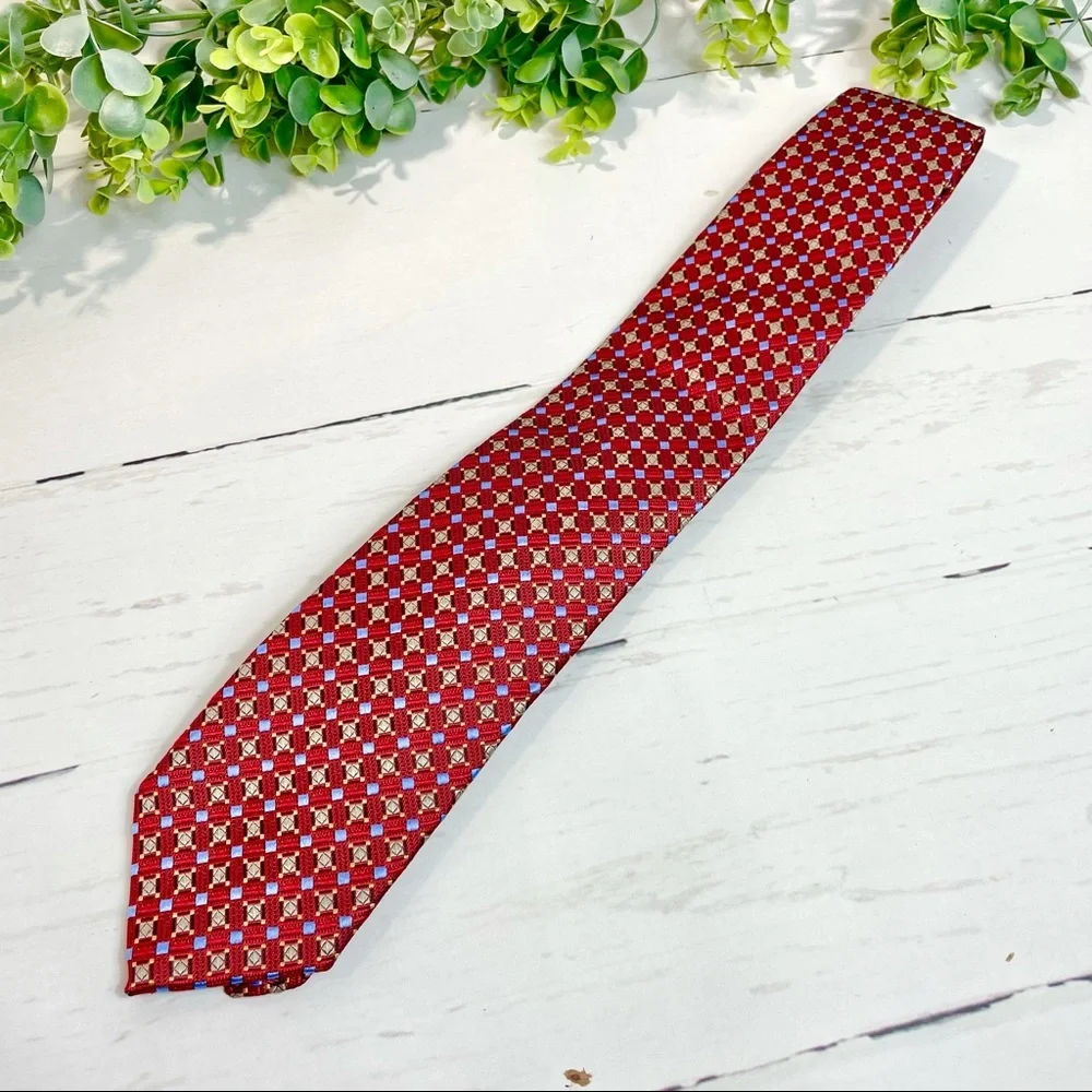 Men's Robert Talbott Best of Class Tie (Red/Blue) - Picture 6 of 11
